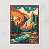 Colorado Mountains Retro Colours