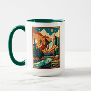 Colorado Mountains Retro Colours Mug