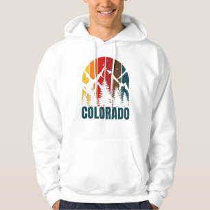 Colorado Mountains Retro Vintage Hoodie