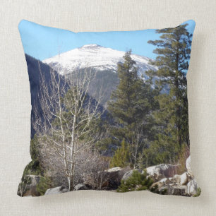 Colorado mountains throw pillow
