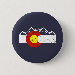 Colorado Mountains Vintage 2 Inch Round Button