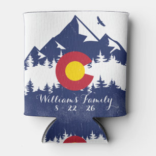 Colorado Mountains Vintage Co Flag Souvenirs  Can Cooler