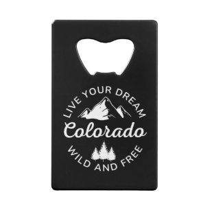 Colorado Mountains Vintage Credit Card Bottle Opener