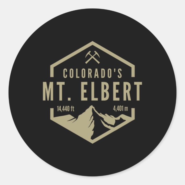 Colorado Mt. Elbert  Classic Round Sticker (Front)