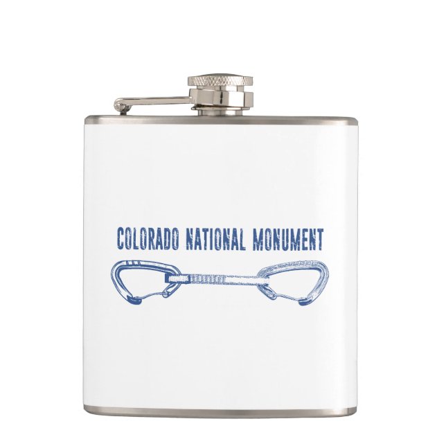 Colorado National Monument Climbing Quickdraw Hip Flask (Front)