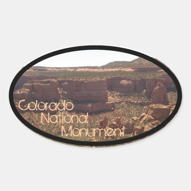 Colorado National Monument scenic oval sticker (Front)