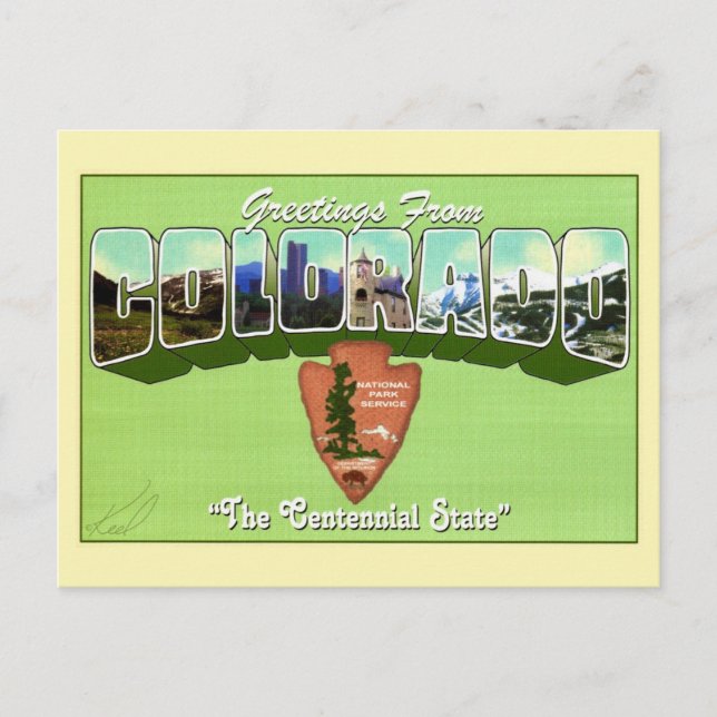 Colorado National Parks Greeting Postcard (Front)