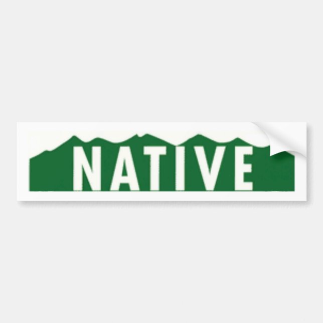 Colorado Native Bumper Sticker (Front)