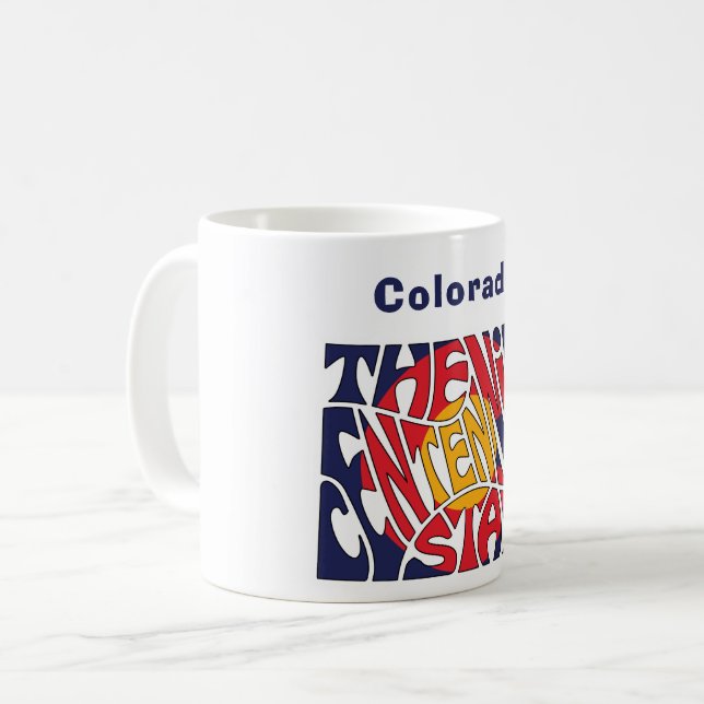 Colorado Nickname Word Art Coffee Mug (Front Left)