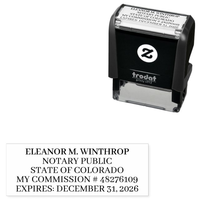 Colorado Notary Public Self-inking Stamp (In Situ)