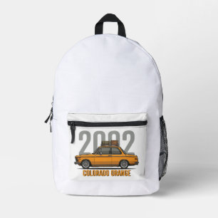 Colorado Orange BMW 2002 Printed Backpack