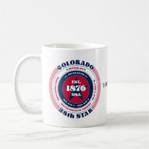 Colorado Patriotic Circulaire Monogramme Mug