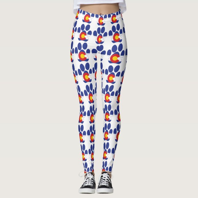 Colorado Paw Print Leggings (Front)