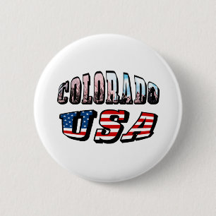 Colorado Picture and USA Text 2 Inch Round Button