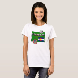 Colorado Picture Text, Flag, Seal, Quarter, Map T-Shirt