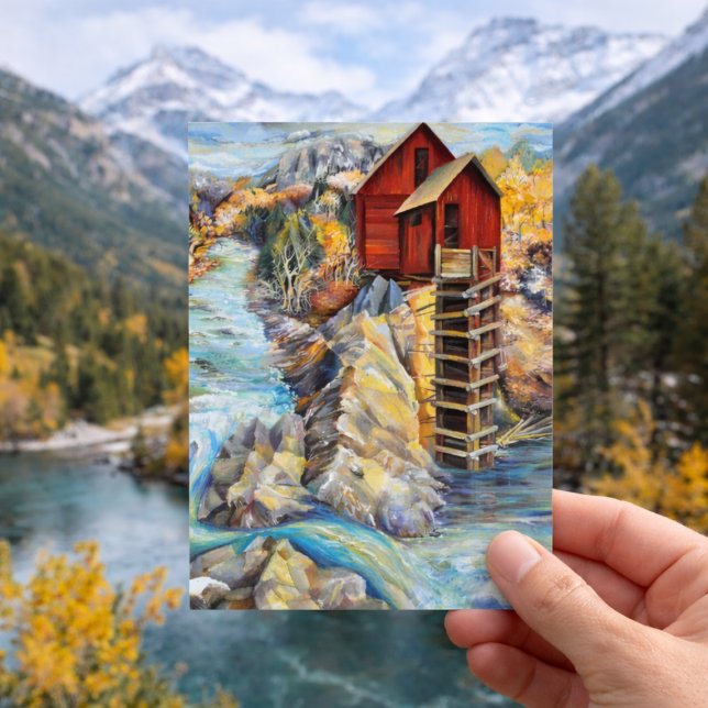 Colorado Picturesque Scenery, Crystal Old Mill Postcard (Creator Uploaded)