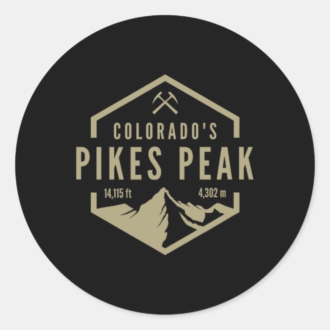 Colorado Pikes Peak  Classic Round Sticker (Front)