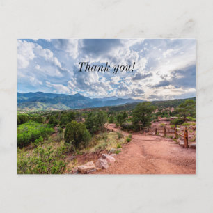 Colorado Pikes Peak Evening Hike Thank U Postcard