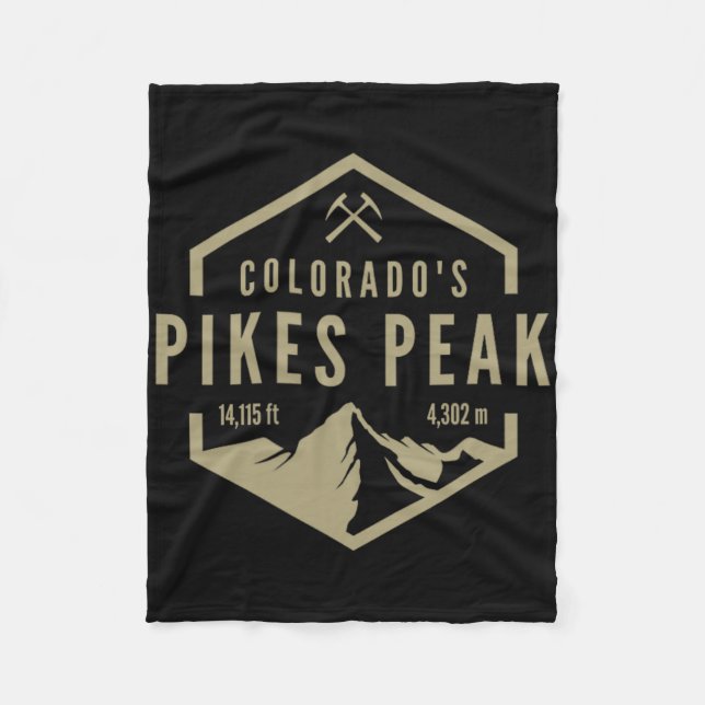 Colorado Pikes Peak  Fleece Blanket (Front)
