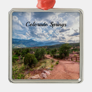 Colorado Pikes Peak Soirée Hike Carré Ornement