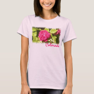 Colorado pink rose ladies shirt