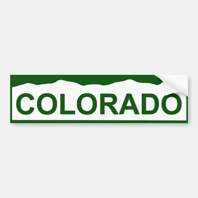 colorado plate new - COLORADO Bumper Sticker (Front)