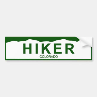 colorado plate new - HIKER Bumper Sticker