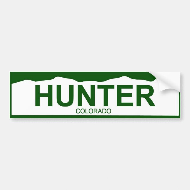colorado plate new - HUNTER Bumper Sticker (Front)
