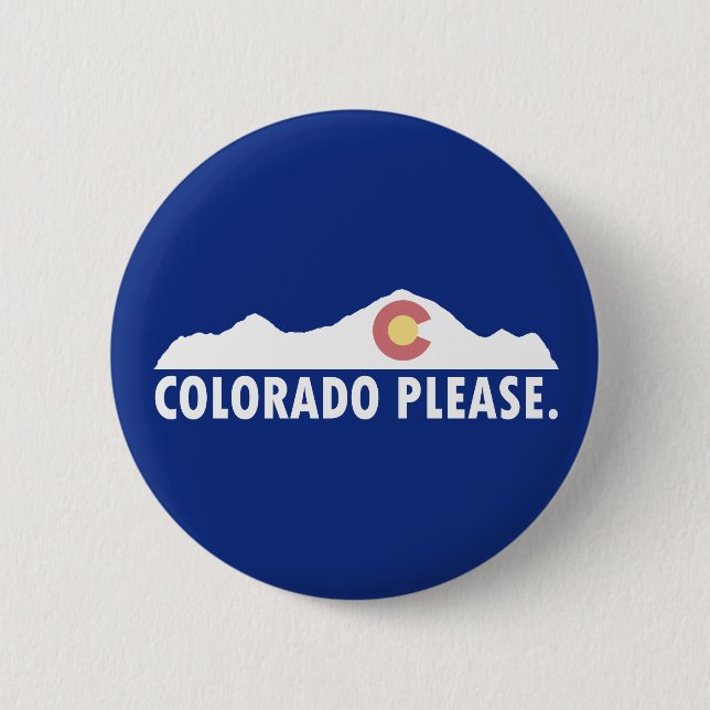 Colorado Please 2 Inch Round Button (Front)