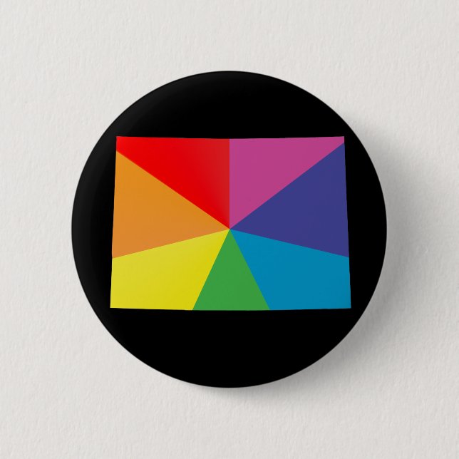 colorado pride. angled. 2 inch round button (Front)