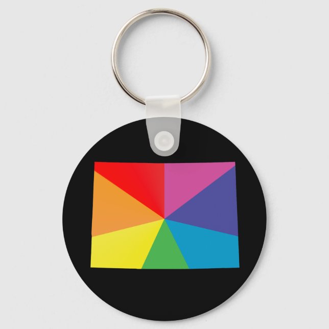 colorado pride. angled. keychain (Front)