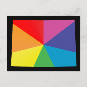 colorado pride. angled. postcard