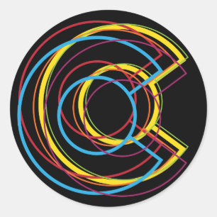 colorado pride blur classic round sticker