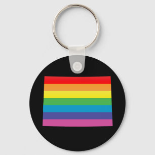 colorado pride. striped. keychain