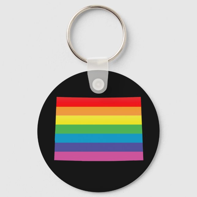 colorado pride. striped. keychain (Front)