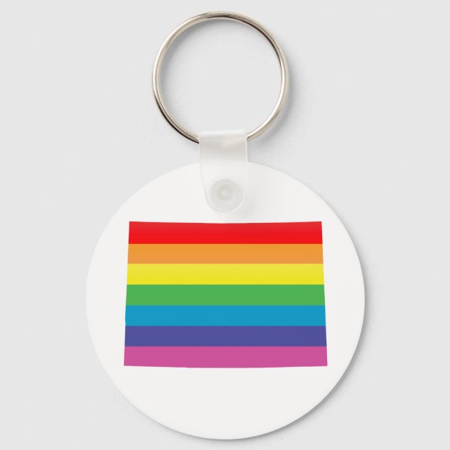 colorado pride. striped. keychain (Front)