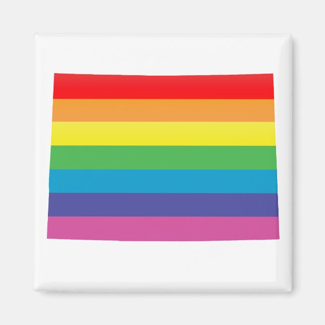 colorado pride. striped. magnet (Front)