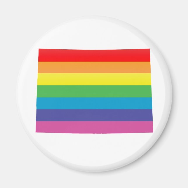 colorado pride. striped. magnet (Front)