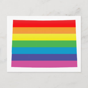 colorado pride. striped. postcard
