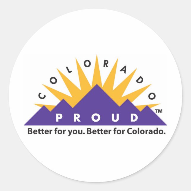 Colorado Proud Classic Round Sticker (Front)