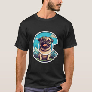 Colorado Pug - Cute Cartoon Pug Dog In The Mountai T-Shirt