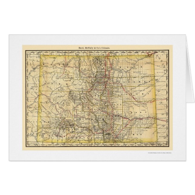 Colorado Railroad Map 1879 (Front Horizontal)