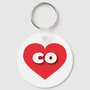 Colorado red heart - I love co Keychain
