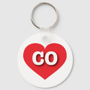 Colorado Red Heart - I love CO Keychain