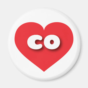 Colorado red heart - I love co Magnet