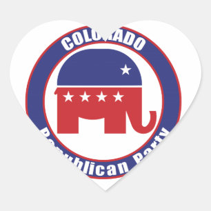 Colorado Republican Party Heart Sticker