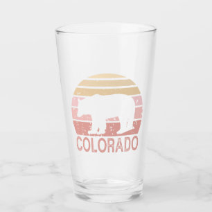 Colorado Retro Bear Glass
