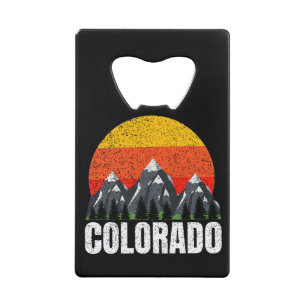 Colorado Retro Sunset Credit Card Bottle Opener