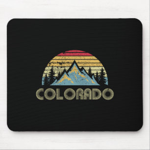 Colorado - Retro Vintage Mountains Nature Hiking Mouse Pad