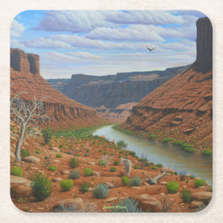 Colorado River Square Paper Coaster